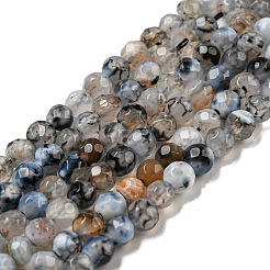 Natural Fire Crackle Agate Bead Strands&nbsp;X-G-R344-4mm-24