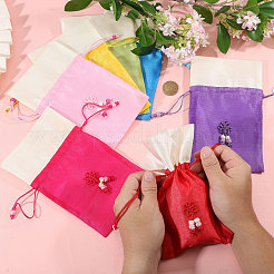 7Pcs 7 Colors Rectangle Cloth Sachet Packing Pouches&nbsp;ABAG-CA0001-19