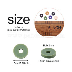 2200~2400Pcs 10 Colors Handmade Polymer Clay Beads&nbsp;CLAY-TA0001-16