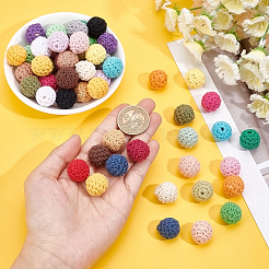 56Pcs 28 Colors Organic Wool Fabric Beads&nbsp;FIND-CA0003-74