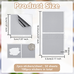 100Pcs PET Coated Scratch Off Film Password Sticker&nbsp;DIY-OC0014-72A
