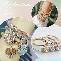 3Pcs 3 Colors Zinc Alloy Charm Bracelets&nbsp;BJEW-SC0001-57