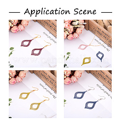 50Pcs 5 Colors 430 Stainless Steel Filigree Pendants&nbsp;STAS-PJ0001-15