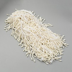 Polyester & Imitation Pearl Beaded Tassel Ribbon&nbsp;OCOR-WH0080-26A