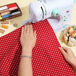 Polka Dot Pattern Cotton Fabric&nbsp;AJEW-PH0009-13A
