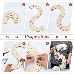 4Pcs Wood Wreath Boards&nbsp;DIY-FG0006-83