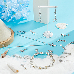 80Pcs 20 Styles Ocean Alloy Pendant Decorations&nbsp;HJEW-FH00318