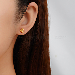 Stylish 304 Stainless Steel Flower Stud Earrings for Women's Daily Wear&nbsp;LE2664