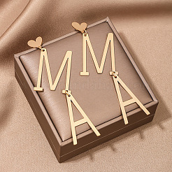 Mother's Day Alloy Dangle Stud Earrings&nbsp;FS-WG55F3B-01