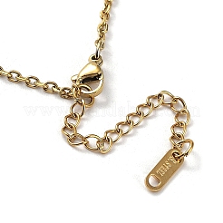 Ion Plating(IP) 304 Stainless Steel Cable Chain Necklace&nbsp;LS-NJEW-D045-12G