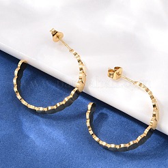 304 Stainless Steel C-Shaped Stud Earrings&nbsp;EJEW-V004-05G