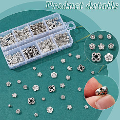 280Pcs 8 Style Tibetan Style Alloy Beads&nbsp;TIBEB-PH0018-58
