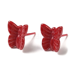Hypoallergenic Bioceramics Zirconia Ceramic Butterfly Stud Earrings&nbsp;EJEW-C065-01C