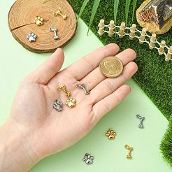 12Pcs 4 Styles 304 Stainless Steel Pendants&nbsp;STAS-CJ0003-19