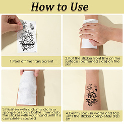 Removable Temporary Water Proof Tattoos Paper Stickers&nbsp;DIY-WH20009-94B