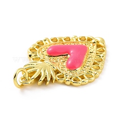 Rack Plating Brass Enamel Pendants&nbsp;KK-C008-15G