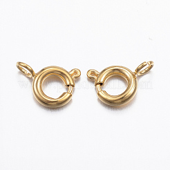 Ion Plating(IP) 304 Stainless Steel Spring Ring Clasps&nbsp;X-STAS-P163-15G