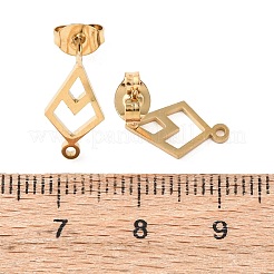 Ion Plating(IP) 304 Stainless Steel Stud Earring Findings&nbsp;STAS-I206-27G-1