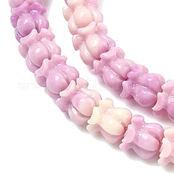 Synthetic Coral Dyed Carved Beads Strands&nbsp;SHEL-G023-01B