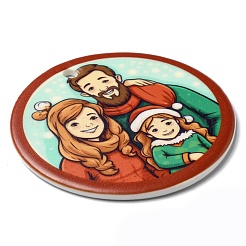 Christmas Handmade Printed Porcelain Big Pendants&nbsp;LS-PORC-F009-03