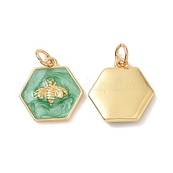 Rack Plating Brass Enamel Pendants&nbsp;KK-H431-10G