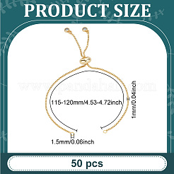 50Pcs Rack Plating Brass Chain Bracelet Making&nbsp;KK-ME0003-56