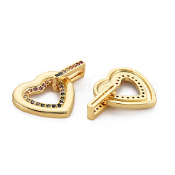 Brass Micro Pave Cubic Zirconia Pendants&nbsp;KK-Q252-046-NF