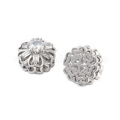 Brass Micro Pave Clear Cubic Zirconia Beads&nbsp;KK-Z059-02P