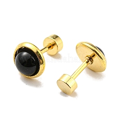 12 Pairs 6 Color Flat Round Resin Straight Barbell Stud Earrings&nbsp;AJEW-C032-01G