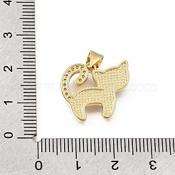 Brass Micro Pave Clear Cubic Zirconia Pendants&nbsp;CU-CBAF50C-14G