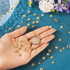 54Pcs 9 Styles Brass Bead Caps&nbsp;KK-TA0003-43