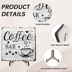 Coffee Bar Wood Display Easels&nbsp;ODIS-WH20016-002