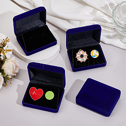Plastic Cover with Velvet Brooch Packing Boxes&nbsp;VBOX-WH0012-05A