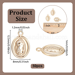 50Pcs Brass Charms&nbsp;KK-UN0005-68