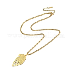 304 Stainless Steel Pendant Necklaces&nbsp;NJEW-C017-02G