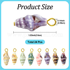 24Pcs 8 Colors Handmade Porcelain Pendants&nbsp;PALLOY-YW00230