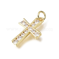 Easter Brass Micro Pave Clear Cubic Zirconia Pendants&nbsp;CU-L001-15G-01