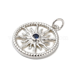 Rack Plating Brass & Cubic Zirconia Shell Pendants&nbsp;KK-S372-20P