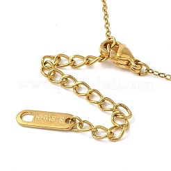 304 Stainless Steel & Plastic Pearl Link Chain Necklaces for Women&nbsp;NJEW-K383-04C-G