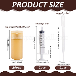 20Pcs Plastic Flip Travel Squeeze Bottles&nbsp;MRMJ-BC0003-57A