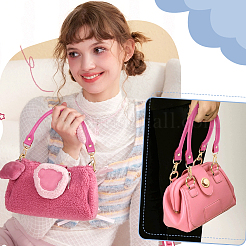 Cowhide Bag Handles with Alloy Swivel Clasps&nbsp;FIND-WH0126-546A
