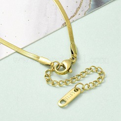 304 Stainless Steel Herringbone Chains Bracelets&nbsp;BJEW-C084-01G
