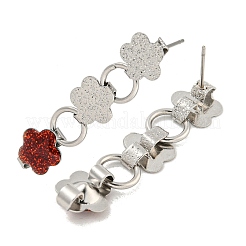 304 Stainless Steel Enamel Stud Earrings&nbsp;EJEW-S229-14P-03