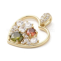 Brass Cubic Zirconia Pendants&nbsp;KK-M275-62G