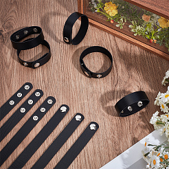 18Pcs PU Leather Snap Bracelets for Women Men&nbsp;BJEW-CY0001-13B