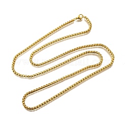 3MM 201 Stainless Steel Box Chain Necklaces&nbsp;NJEW-C097-02G