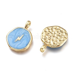 Brass Enamel Pendants&nbsp;KK-K248-03G