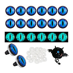 20 Sets Luminous Plastic Safety Craft Eye&nbsp;DIY-PH0022-63C