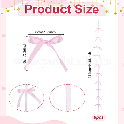 8Pcs Bowknot Polyester Satin Ribbon Party Decoration&nbsp;HJEW-OC00324