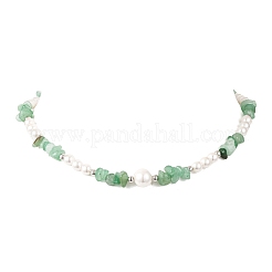 Natural Green Aventurine Chip Beads Bracelets & Necklaces Sets&nbsp;SJEW-JS01357-04